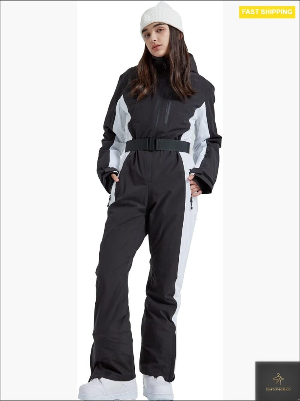 Slim Fit One Piece Ski Suit Waterproof Windproof Winter Snowboard Jumpsuit